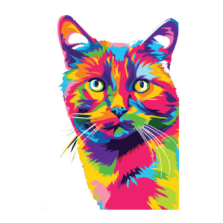 Loopy Impressions Pattern - Pop Art Cat
